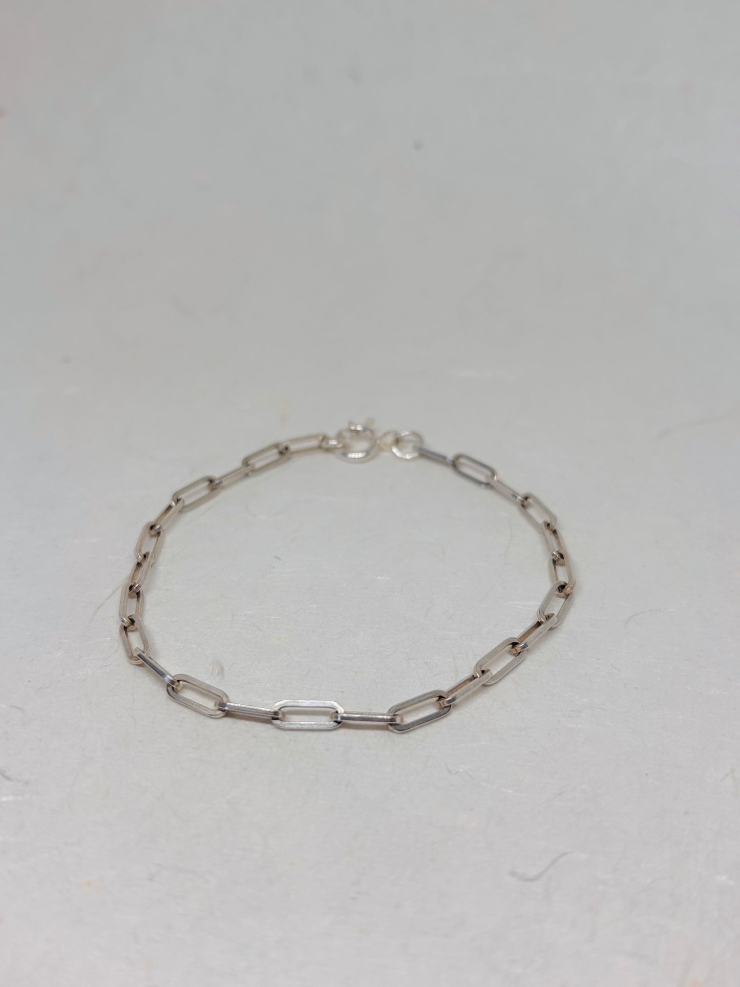 Zilveren schakel armband