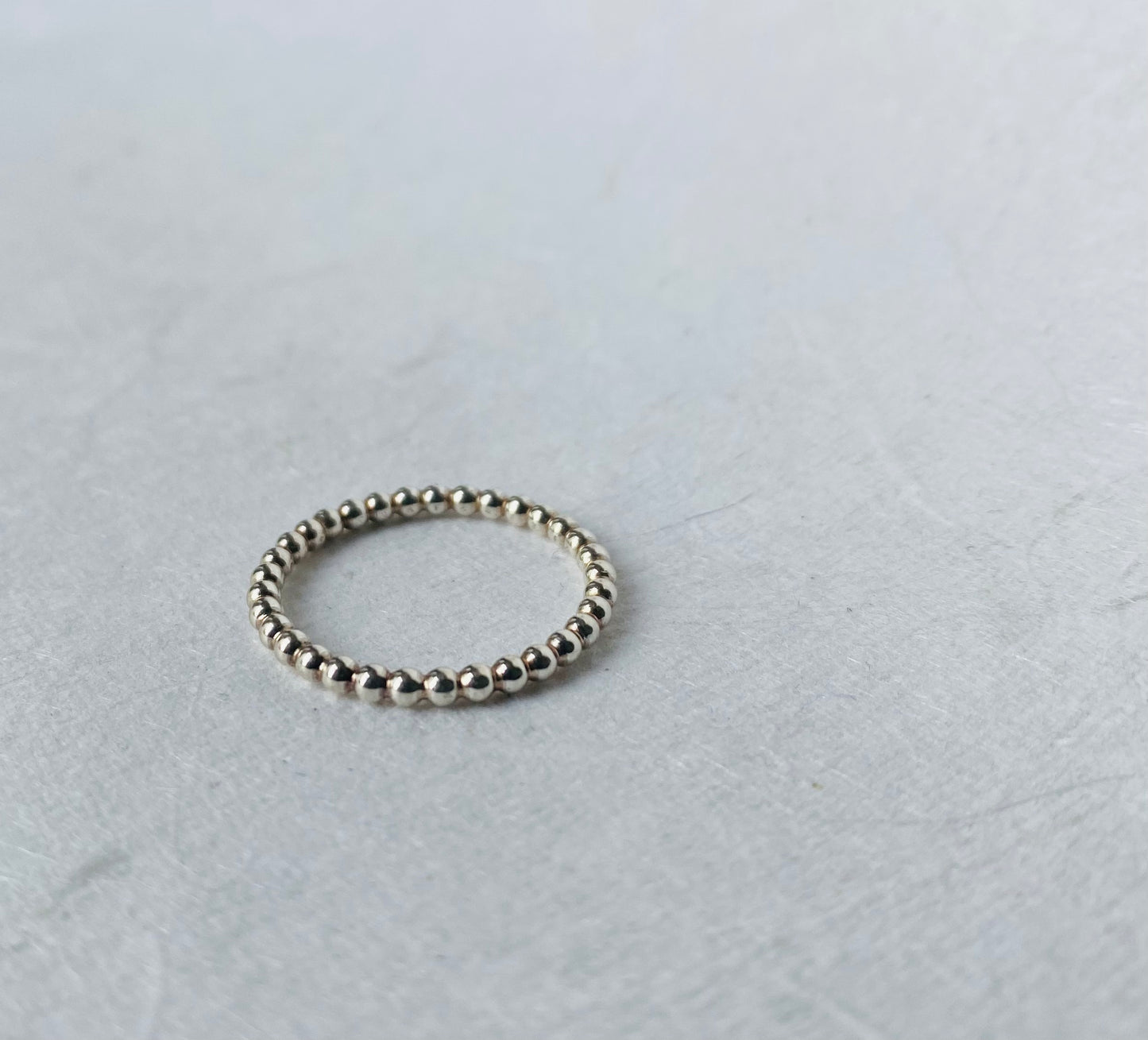 zilveren pareldraad ring