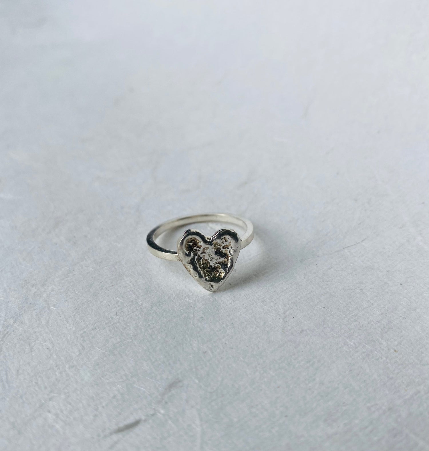 zilver ring hart handgemaakt