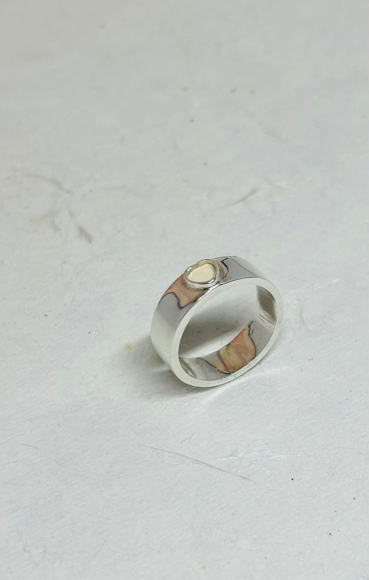 Zilveren hart ring