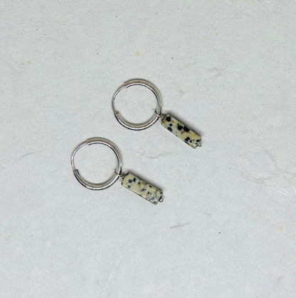 Zilveren ringetjes met Dalmatische Jaspis