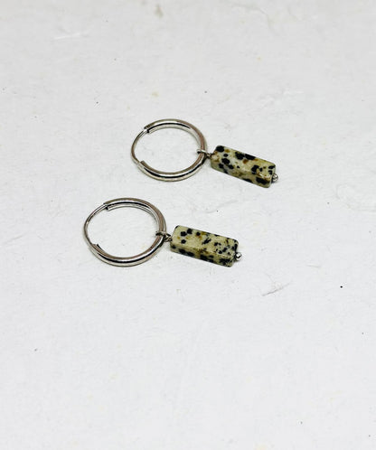 Zilveren ringetjes met Dalmatische Jaspis