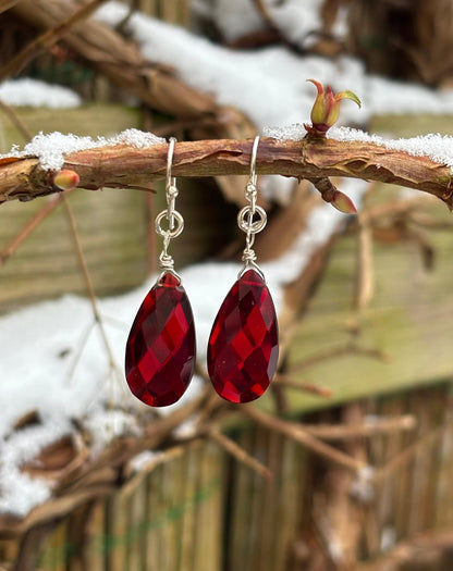 Zilveren oorbellen met met graniet