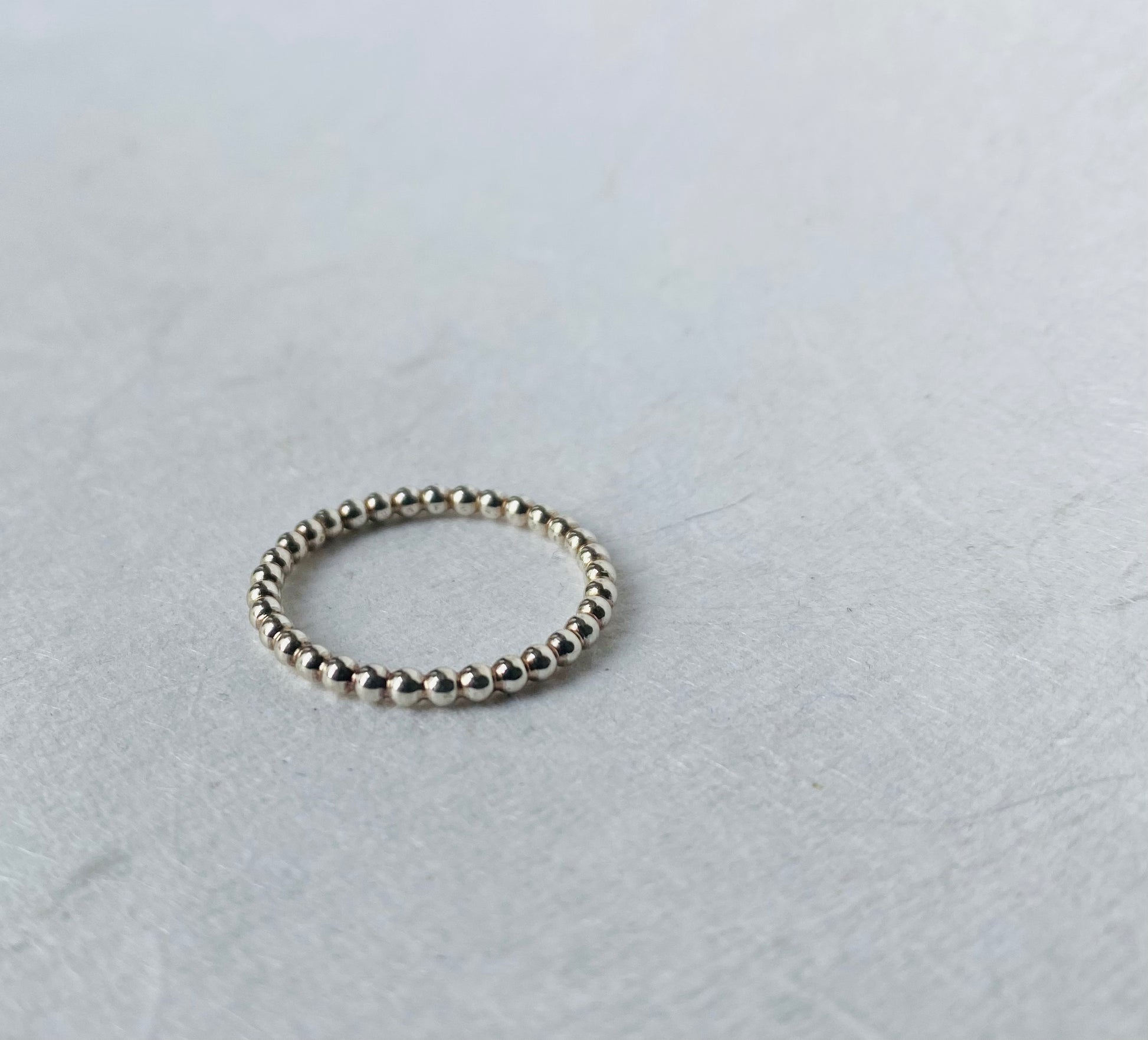 zilveren pareldraad ring